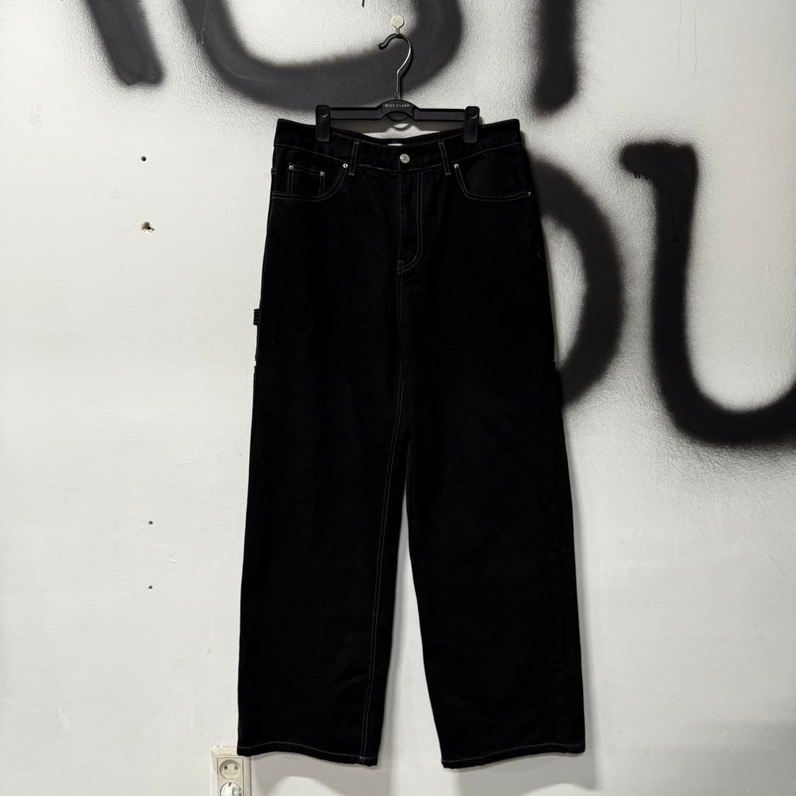 VTG 빈티지 흑청 데님 카펜터 와이드 팬츠 상품이미지1