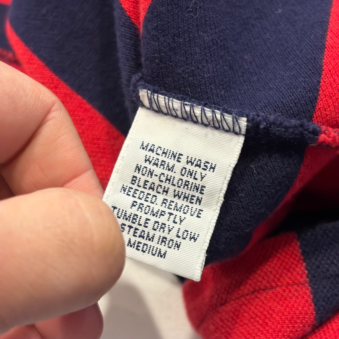 [L] 폴로 랄프로렌 스트라이프 반팔 카라티 레드 D555 상품이미지6