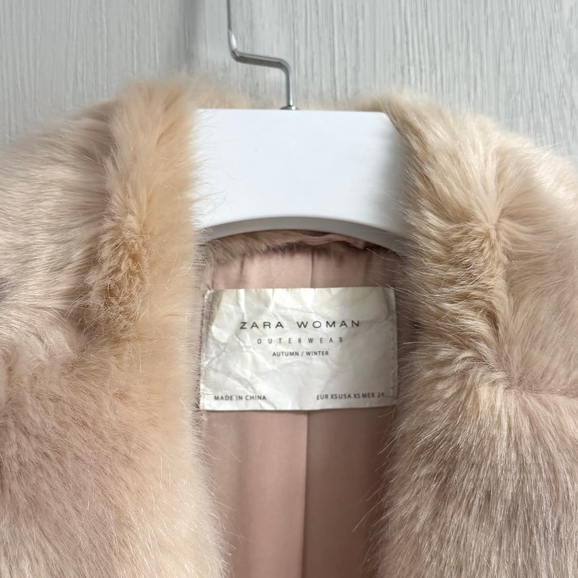 (xs) 자라 에코퍼 연핑크 코트 상품이미지3