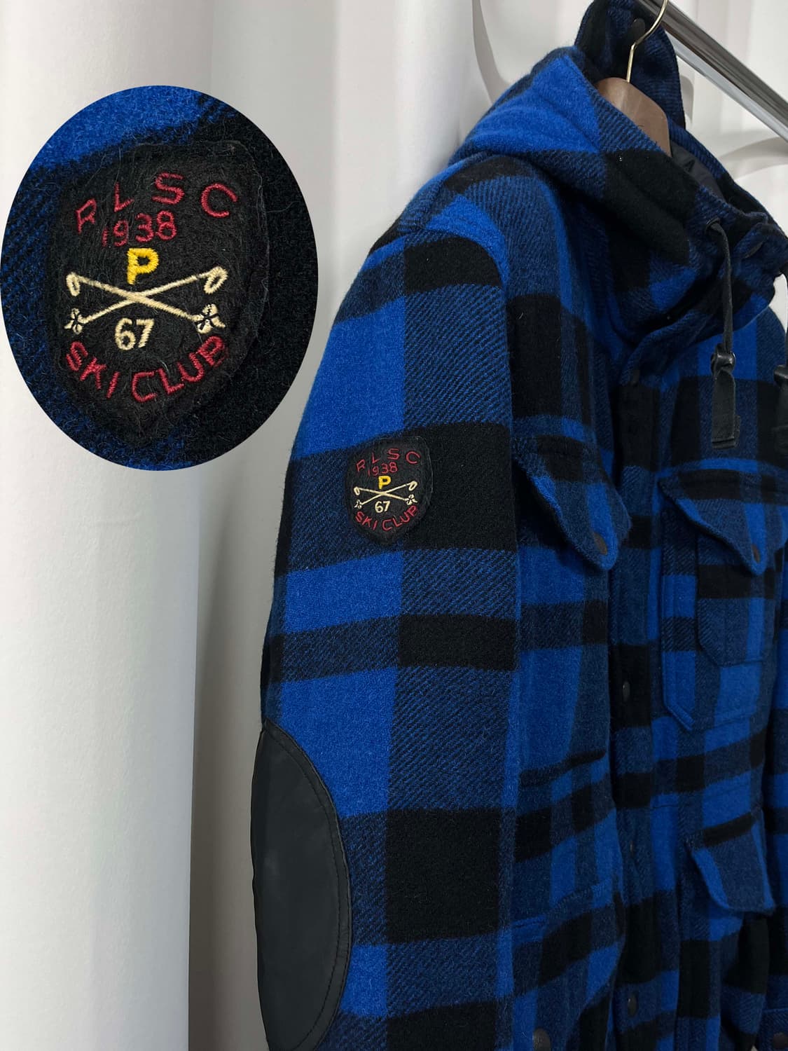 폴로 랄프로렌 블루 버팔로 매키노 카우하이드 엘보 울 헌팅자켓 상품이미지7