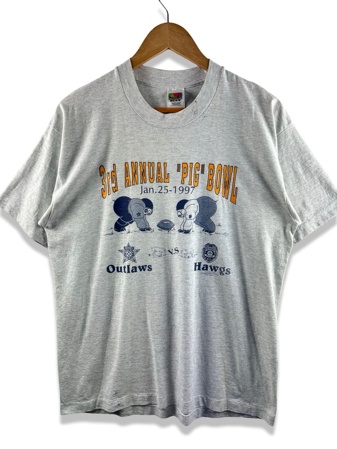 90S 미국제조 피그볼 이벤트 싱글스티치 티2296 상품이미지1