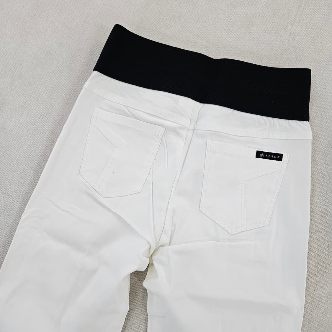 [66] 새상품 예쎄 여성 화이트 스판 밴딩 일자 팬츠 0120Y2 상품이미지5