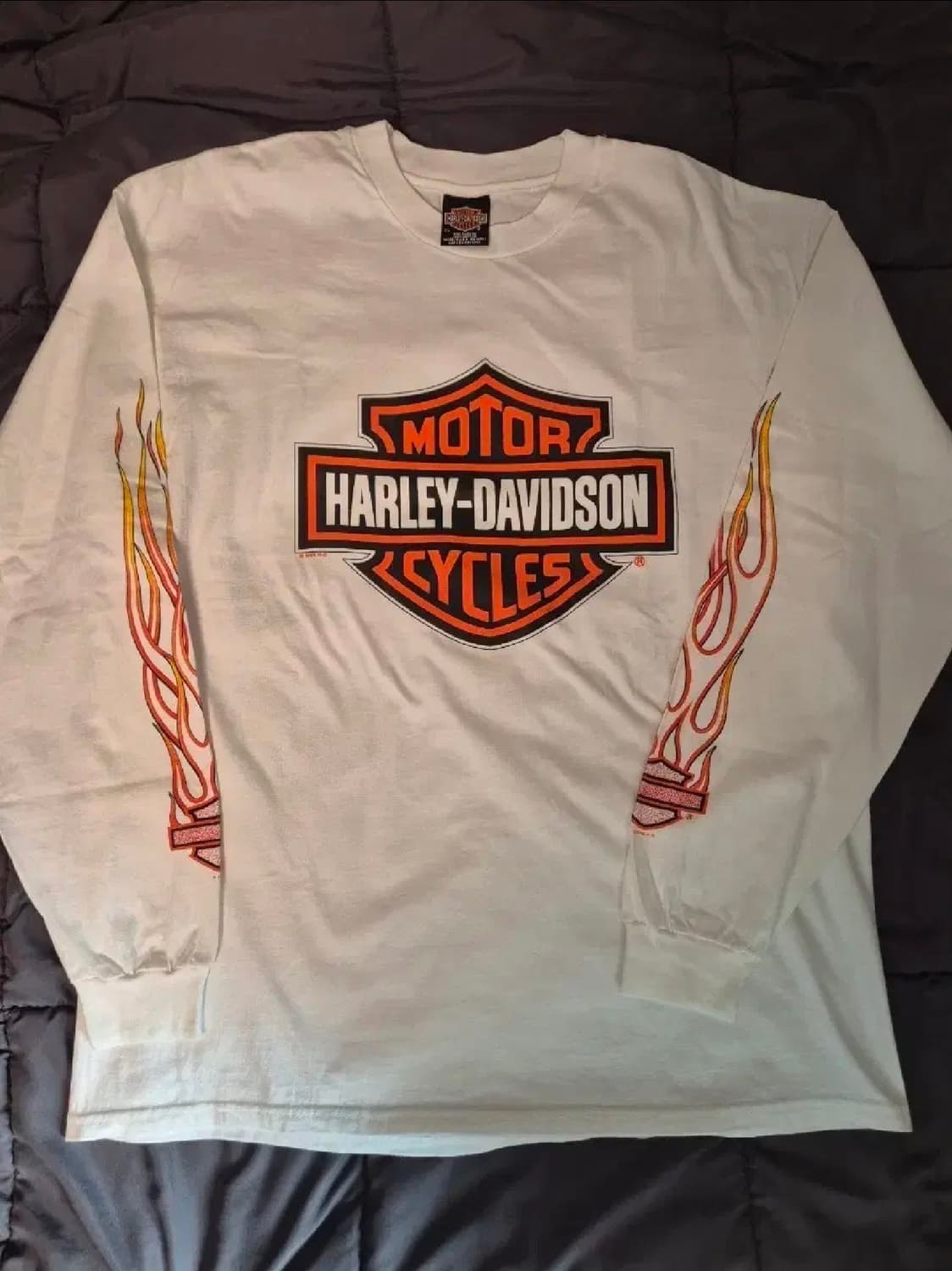 90s 할리데이비슨 실드 롱슬리브 긴팔티 XL 상품이미지1