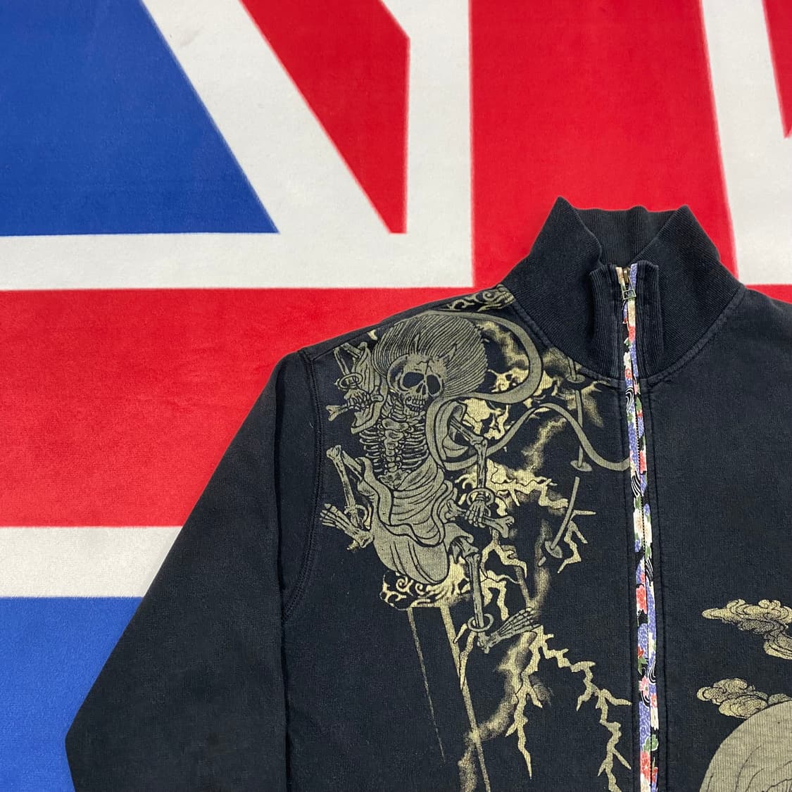 jpn 오리엔탈 스컬 프린팅져지 실측 XL  상품이미지3