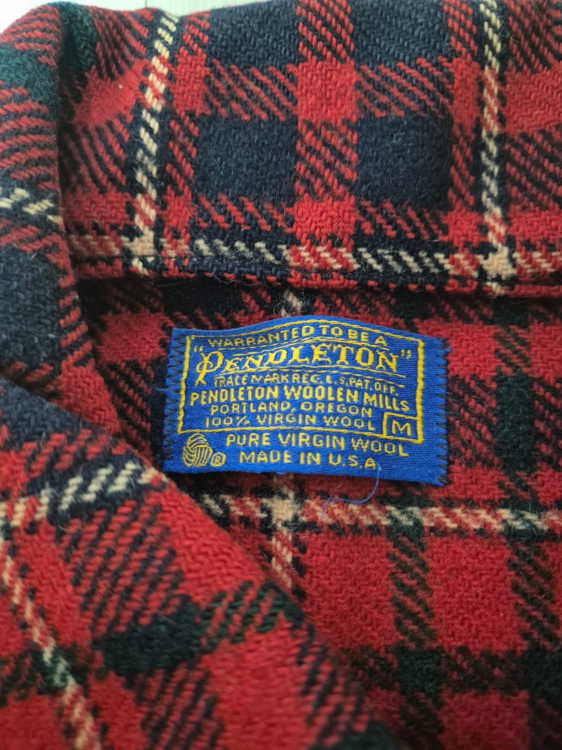 70s Pendleton 헤비울 플란넬 셔츠 상품이미지2