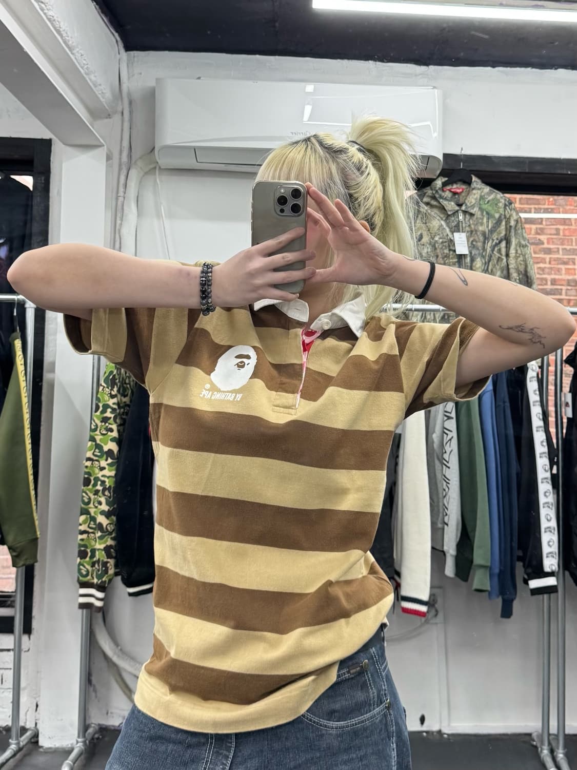 베이프 스트라이프 PK 티셔츠 상품이미지6