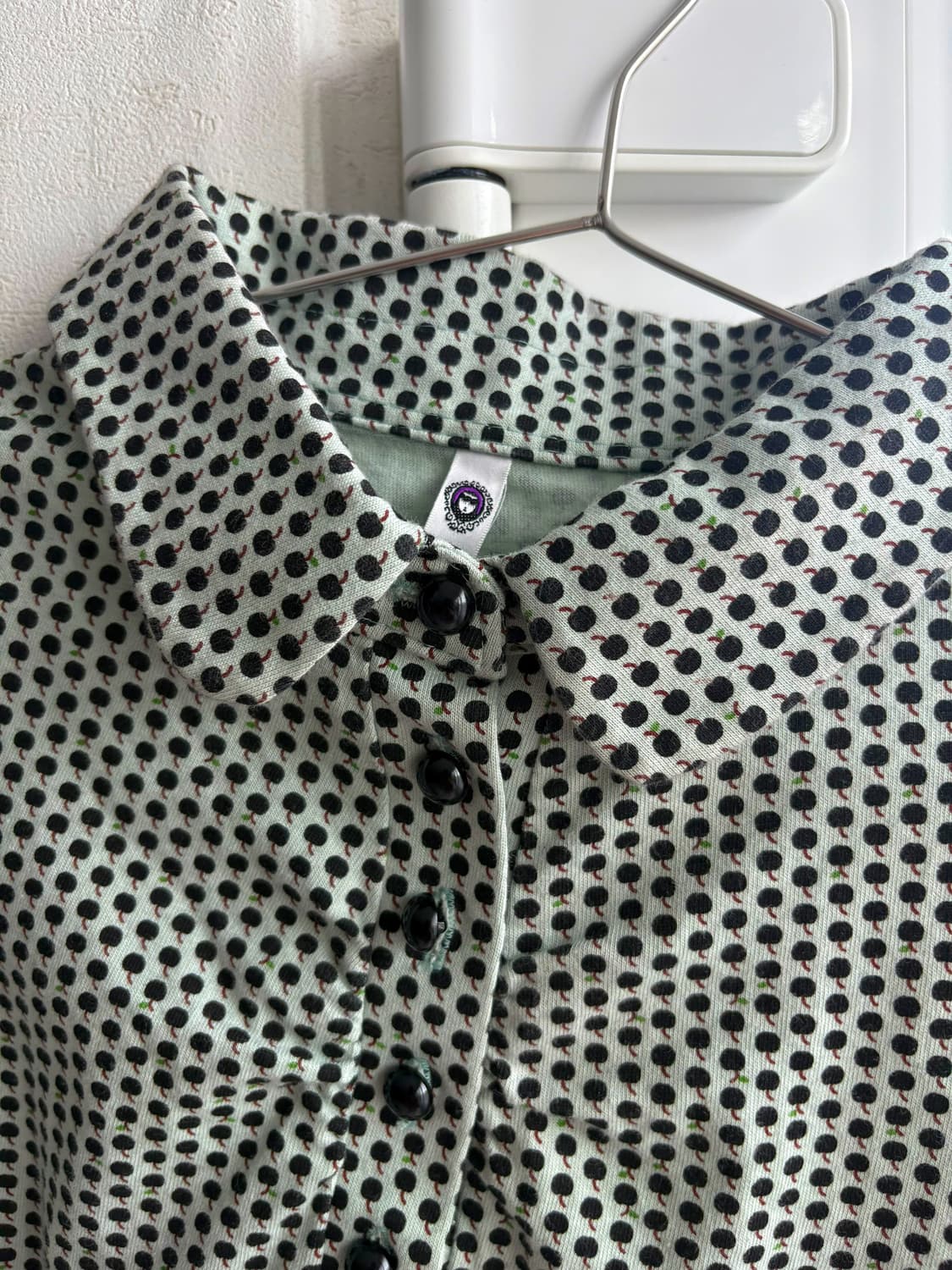 apple dot collar top 상품이미지2