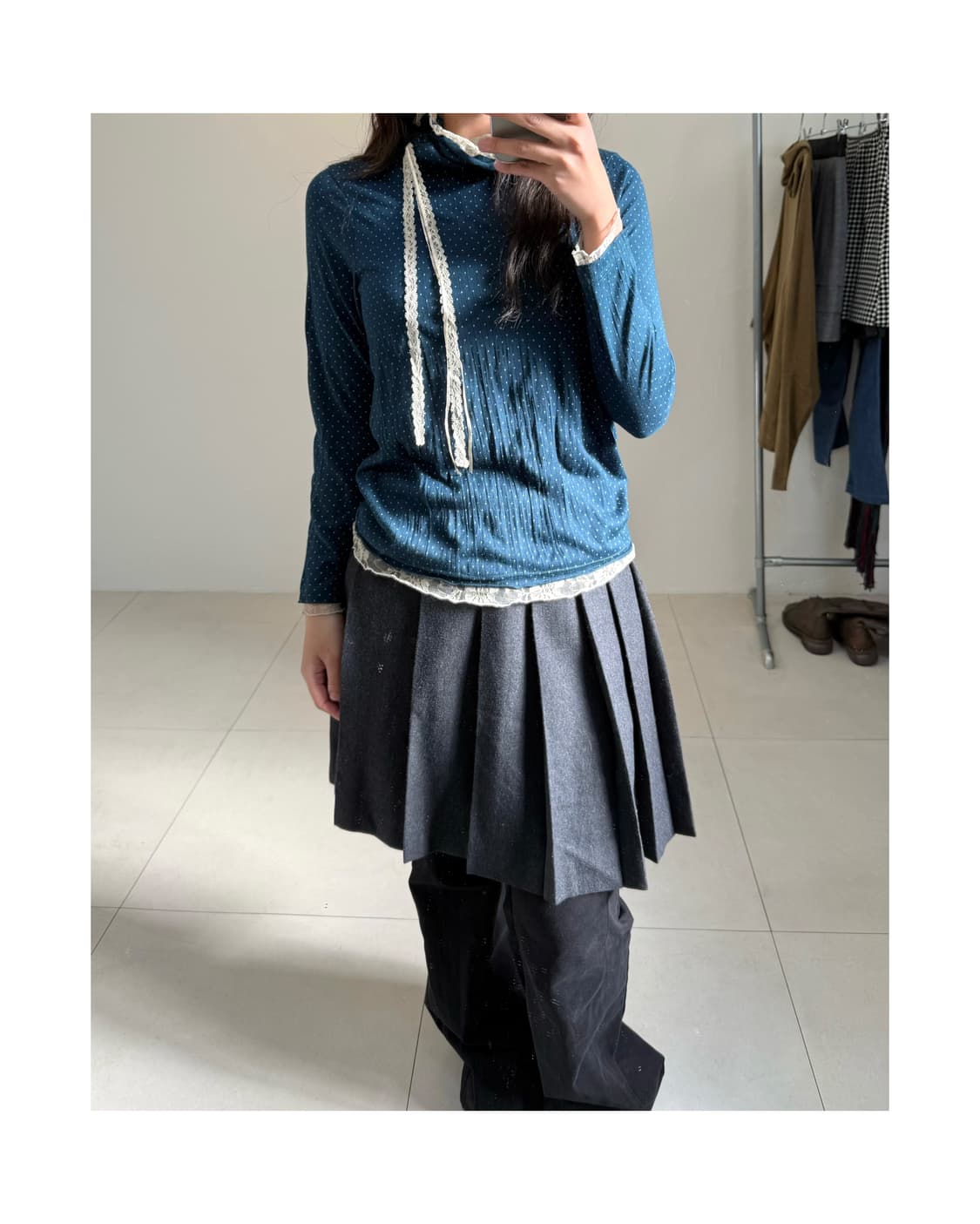 빈티지 도트 티셔츠 상품이미지4