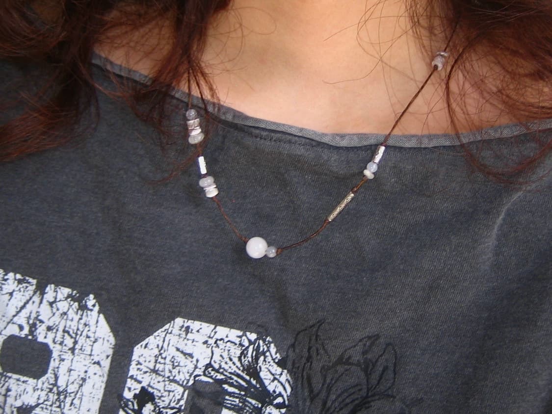 clear white silver-cross necklace 목걸이 상품이미지4
