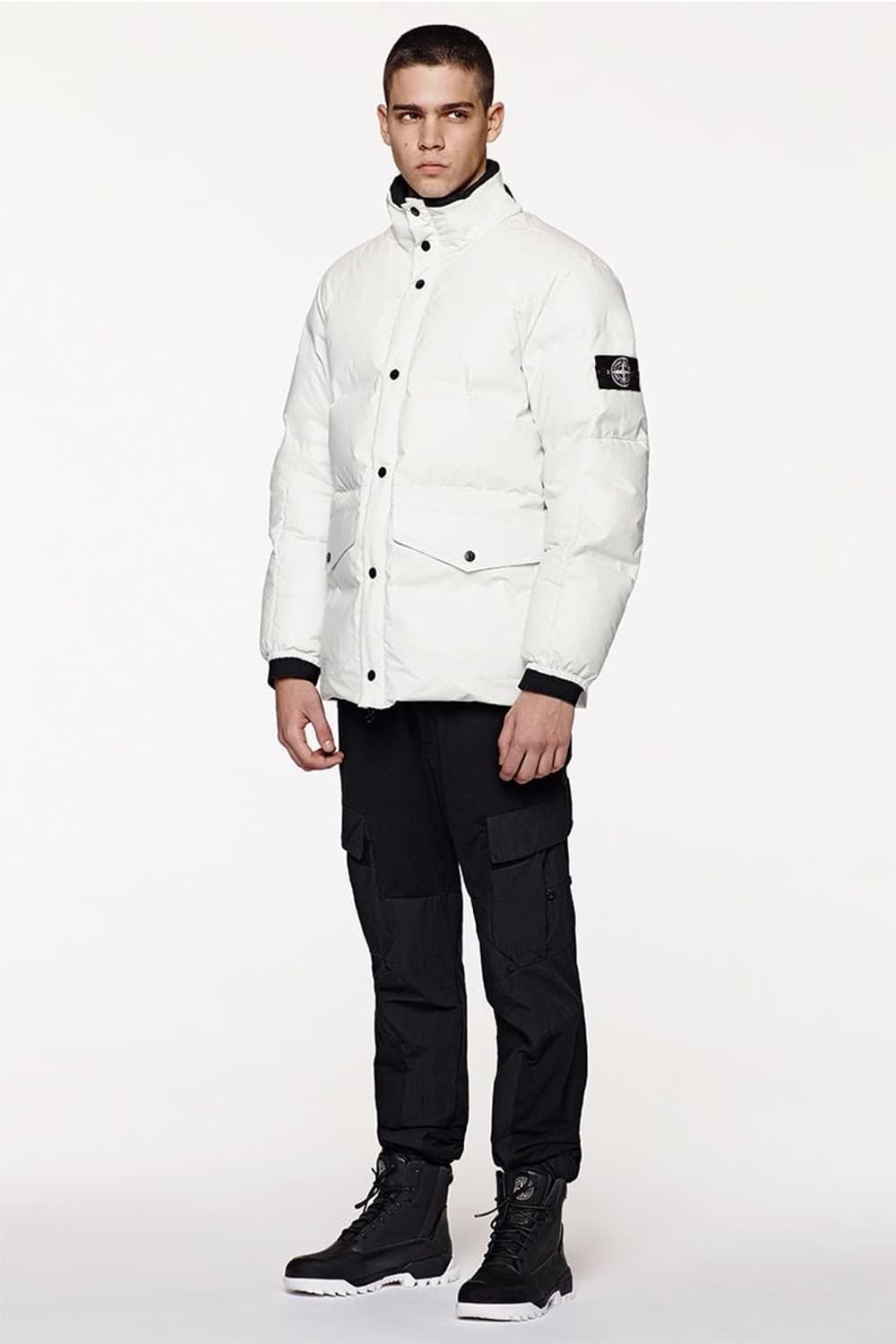 스톤아일랜드 페더웨이트 레더 다운 패딩 M(100) 상품이미지10