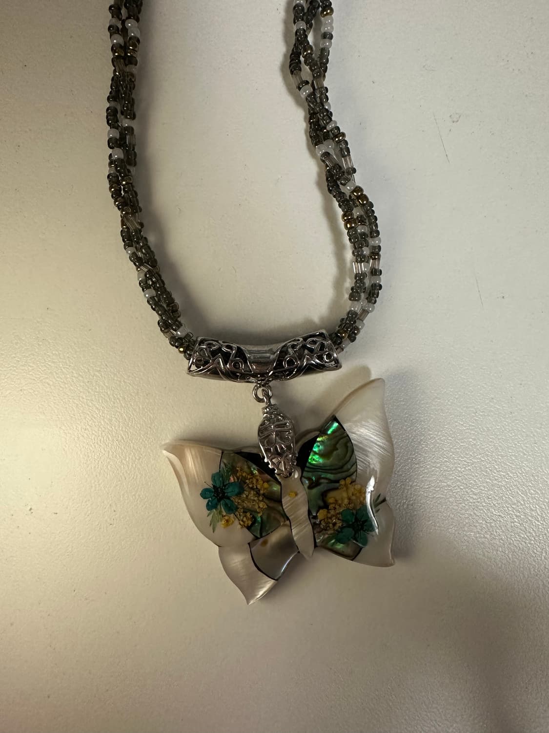 오리엔탈 빈티지 칠보 나비 목걸이 상품이미지2