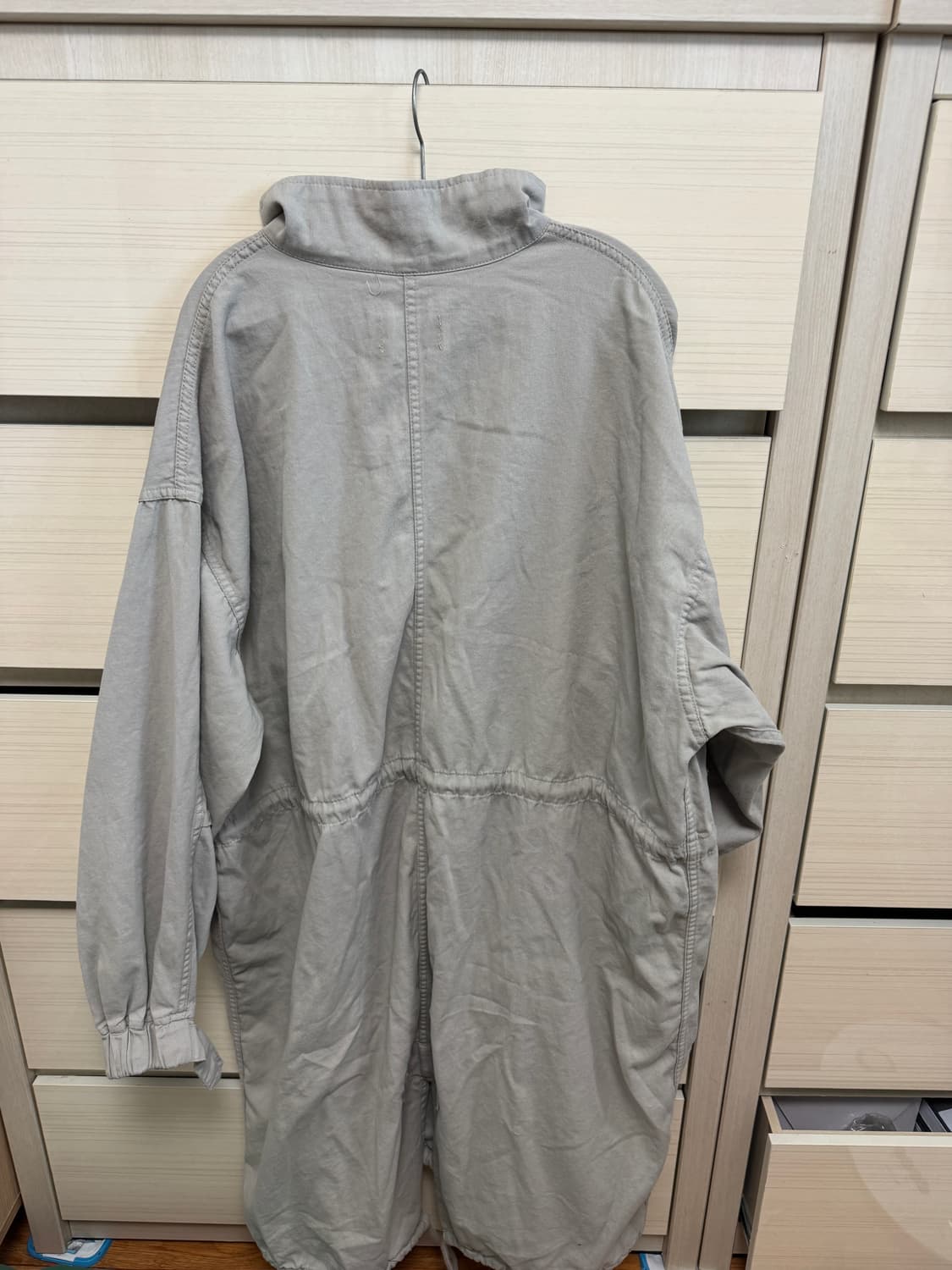 피쉬테일 롱 야상 점퍼 그레이색 상품이미지3