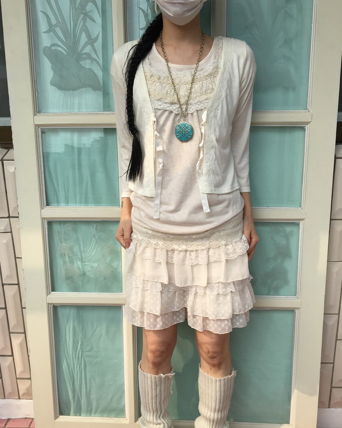 Lace trimming cardigan 상품이미지5