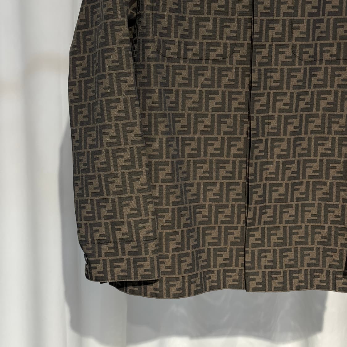 [새상품급/48] 24SS 펜디 FF 로고 자카드 패브릭 오버 셔츠 자켓 상품이미지4