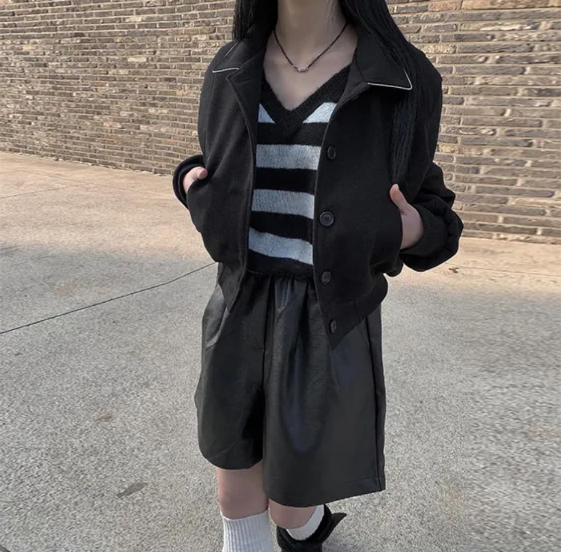 애니원모어 울 크롭 자켓 상품이미지2