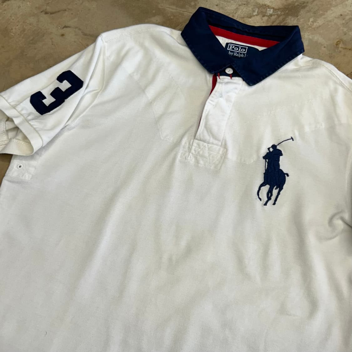 🫶🏻 폴로랄프로렌 빅포니 Navy 카라 White 반팔티 🫶🏻 상품이미지2