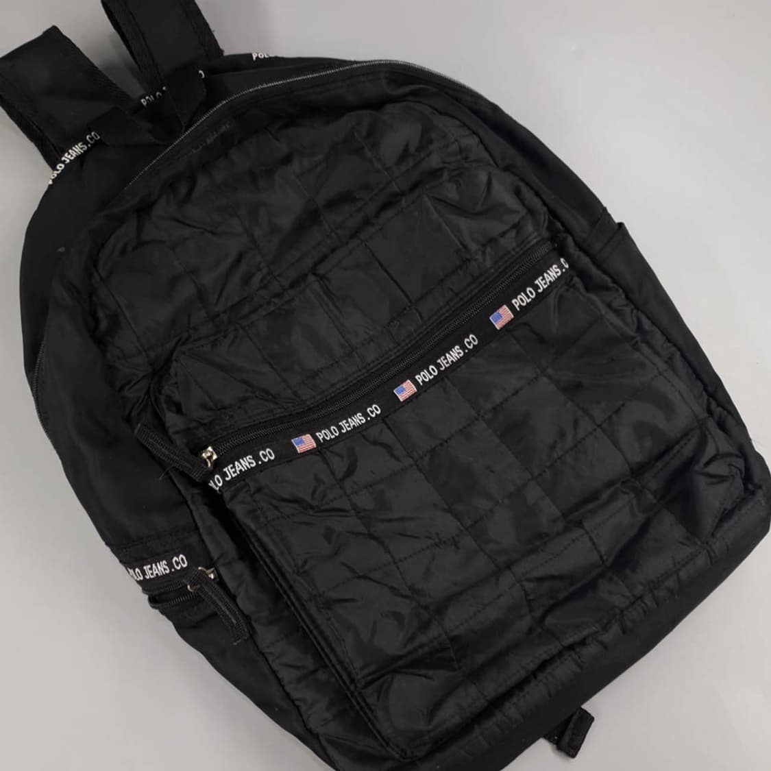폴로랄프로렌 폴로진스 블랙 윈도우 퀼팅 백팩 가방 상품이미지2