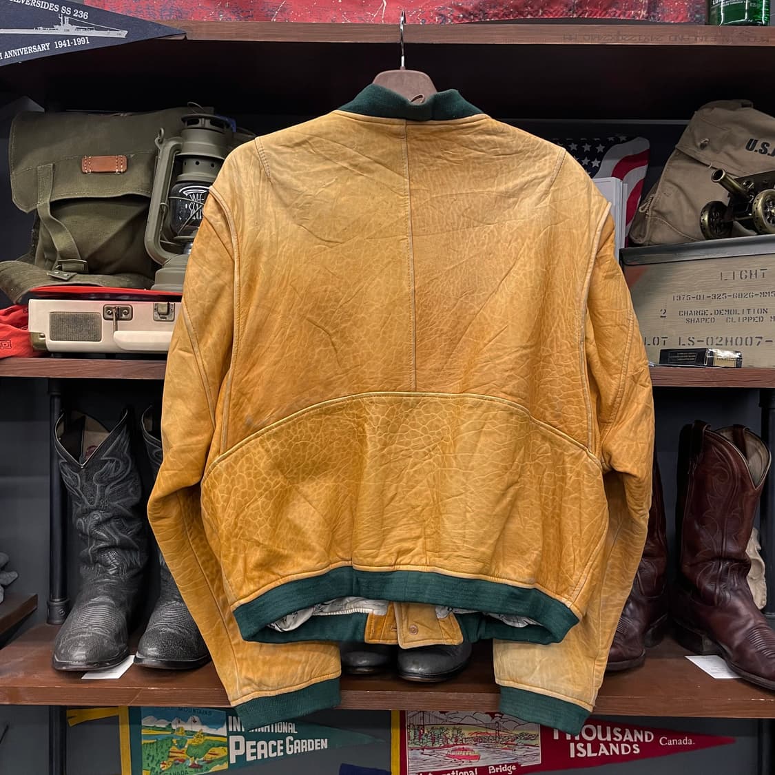 90s USA 빈티지 포켓 리얼레더 자켓 상품이미지2