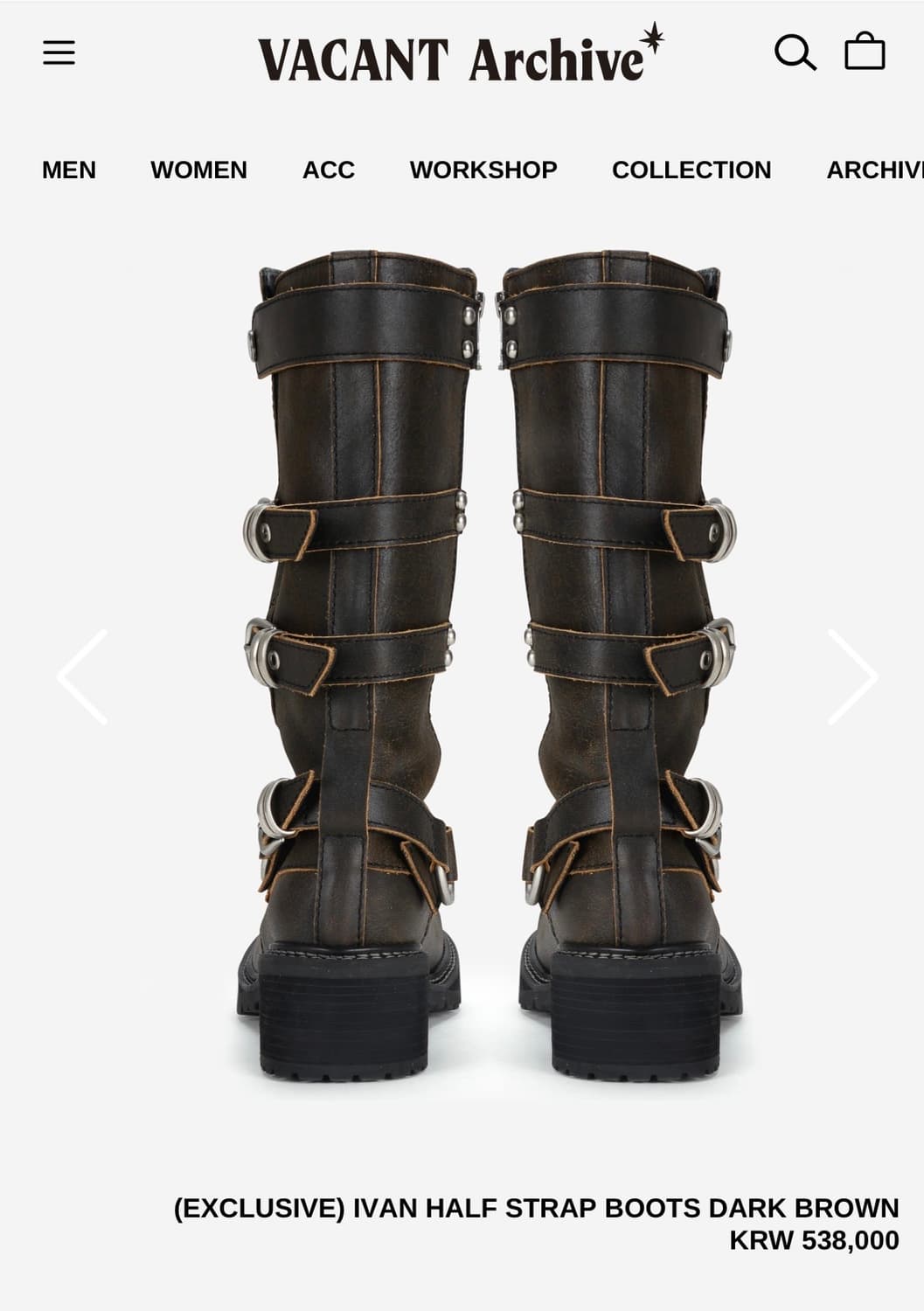 베이컨트 아카이브 / IVAN HALF STRAP BOOTS / 240 상품이미지8