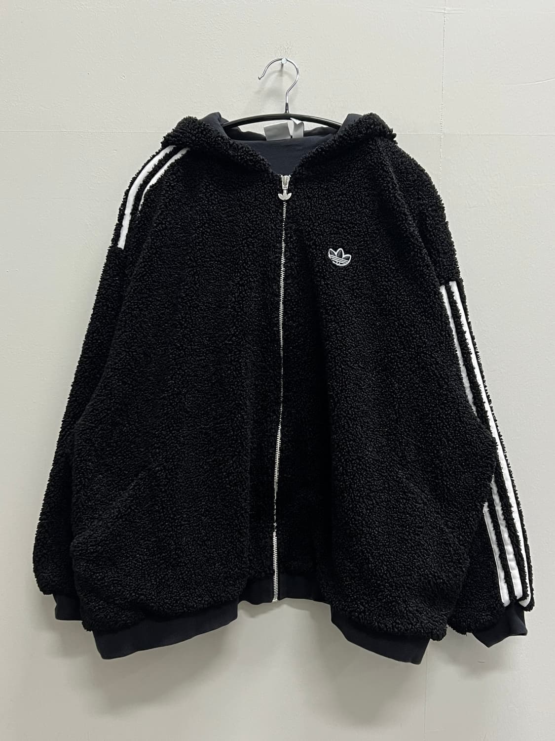 (L) 아디다스 파이어버드 뽀글이 플리스 자켓 블랙 상품이미지2