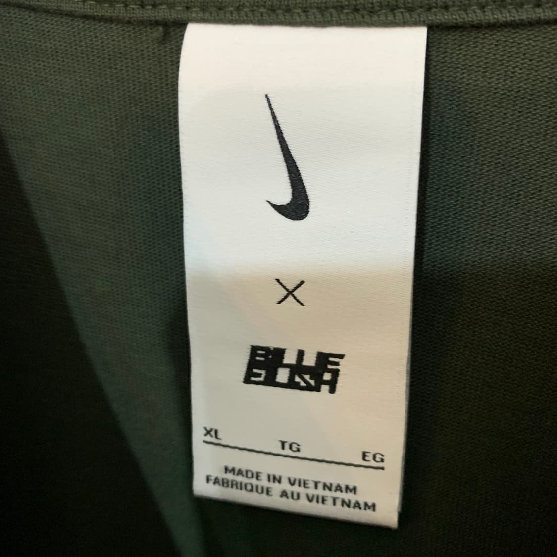 XL 나이키X빌리아일리시 NRG 카키 반팔티 상품이미지6