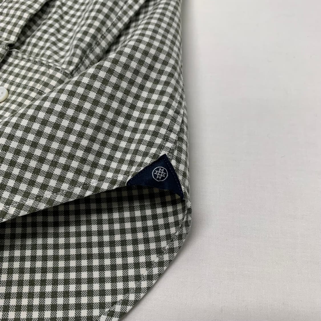 맨온더분 슬림핏 깅엄체크 셔츠 남방 (S) 상품이미지4