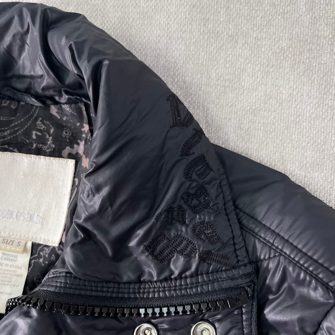 W 95 디젤 Y2K 빈티지 멀티 지퍼 봄버 자켓 상품이미지4