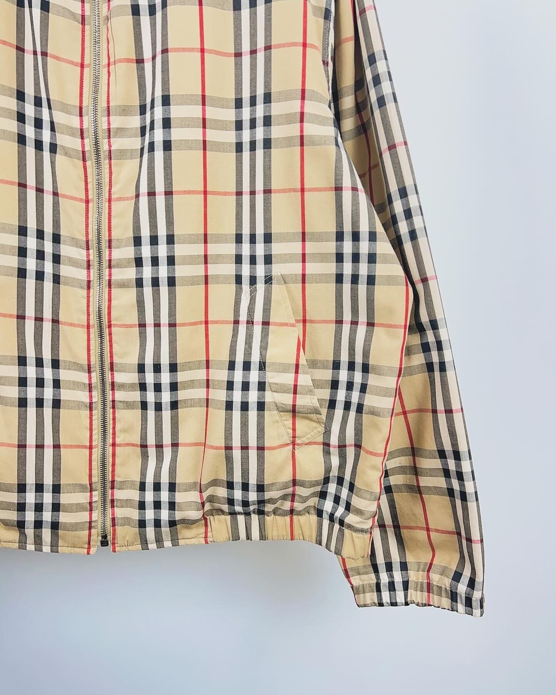 버버리 베이지 노바체크 리버시블 블루종 자켓 상품이미지5