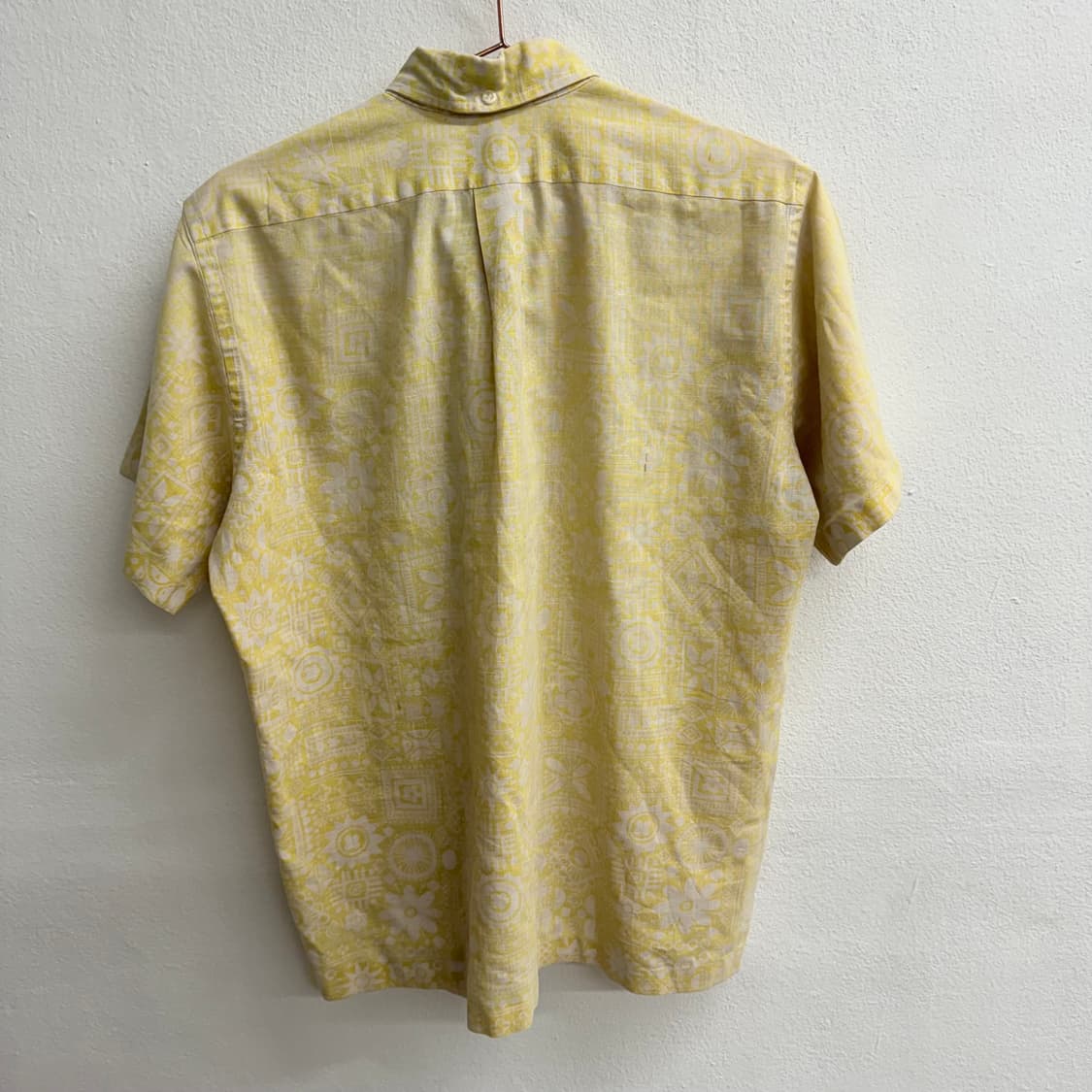 usa 하와이안 Reyn Spooner 옐로우 반팔 셔츠 M 상품이미지3