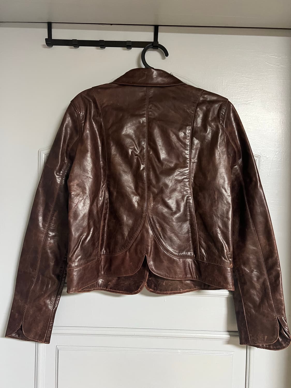 S(KR 55) 자라 리미티드 에디션 100% 가죽 크롭 블레이저 상품이미지6