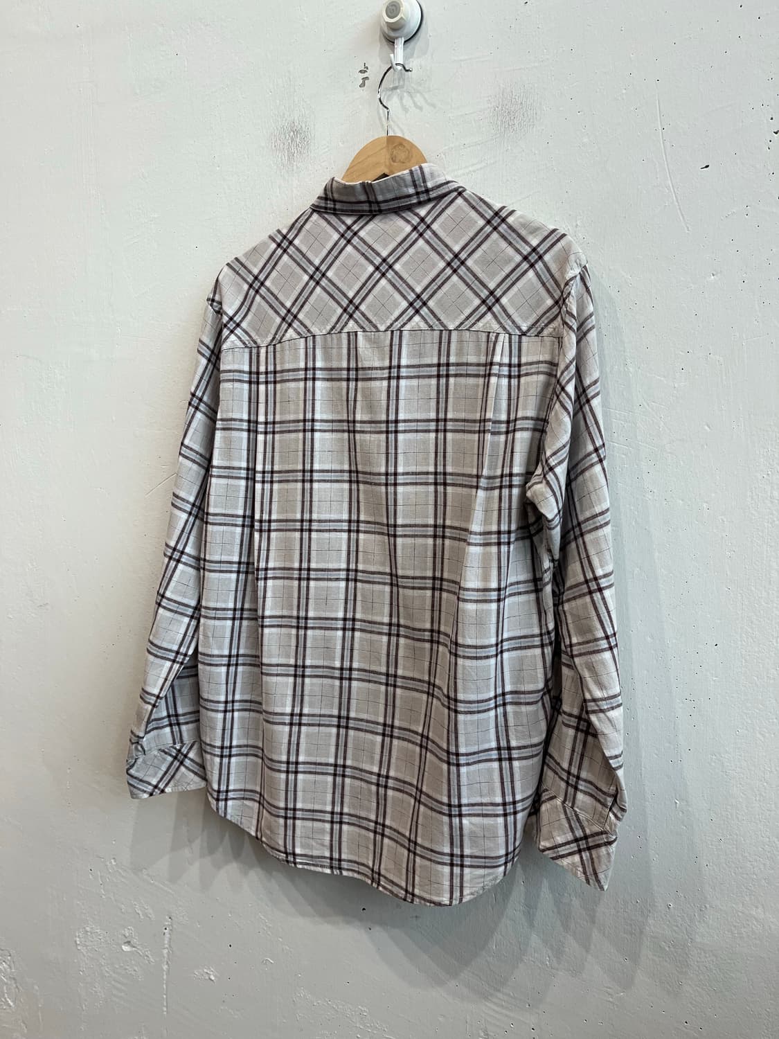 칸사이야마모토 린넨 블렌디드 체크 셔츠  상품이미지4
