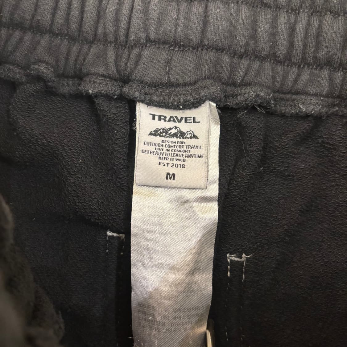 트래블 스티치 스트링 블랙 팬츠 상품이미지3