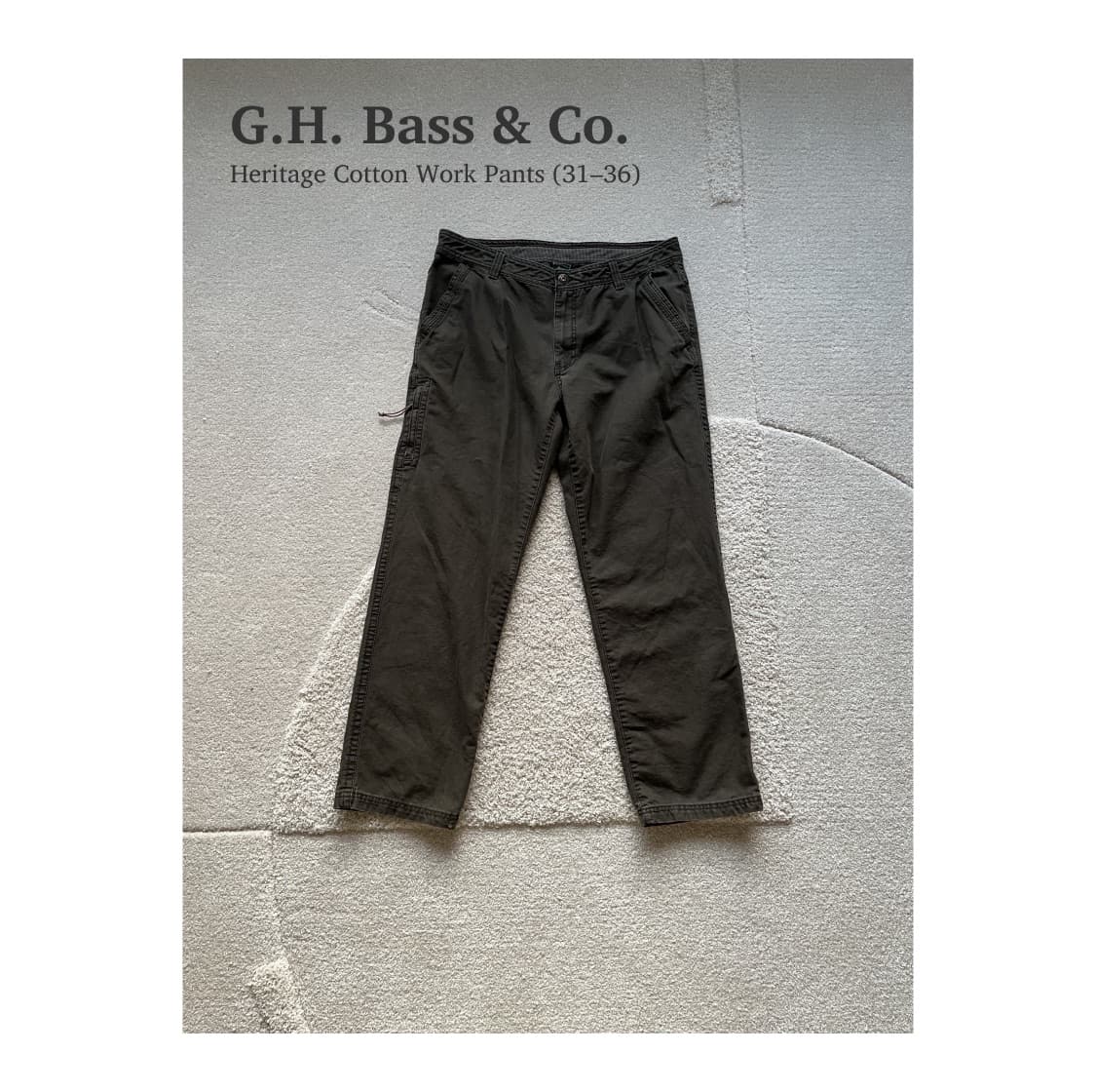 G.H. Bass & Co. 헤리티지 워크 팬츠 (31-36) 상품이미지1