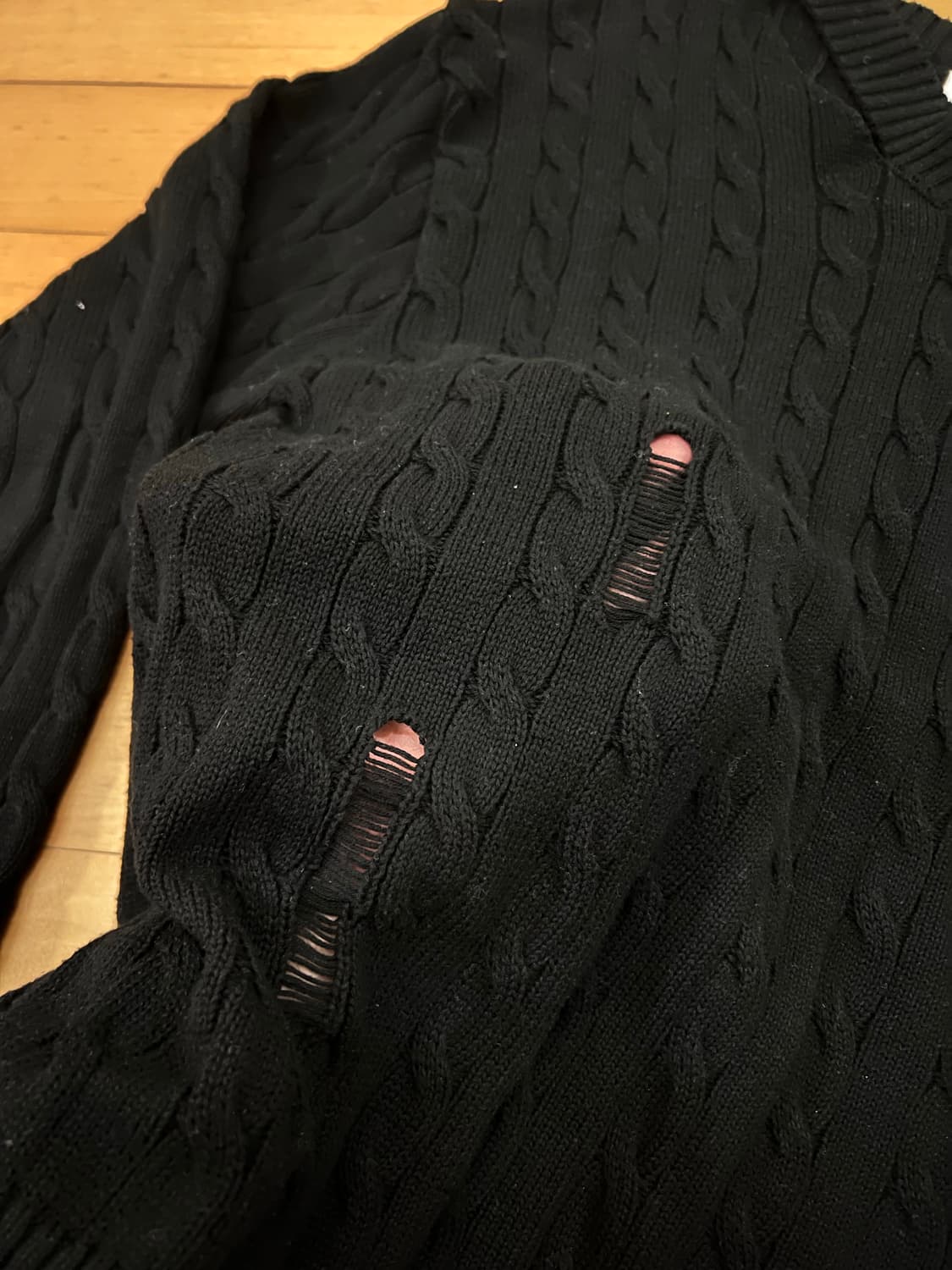 아워스코프 꽈배기 니트 1사이즈 상품이미지3