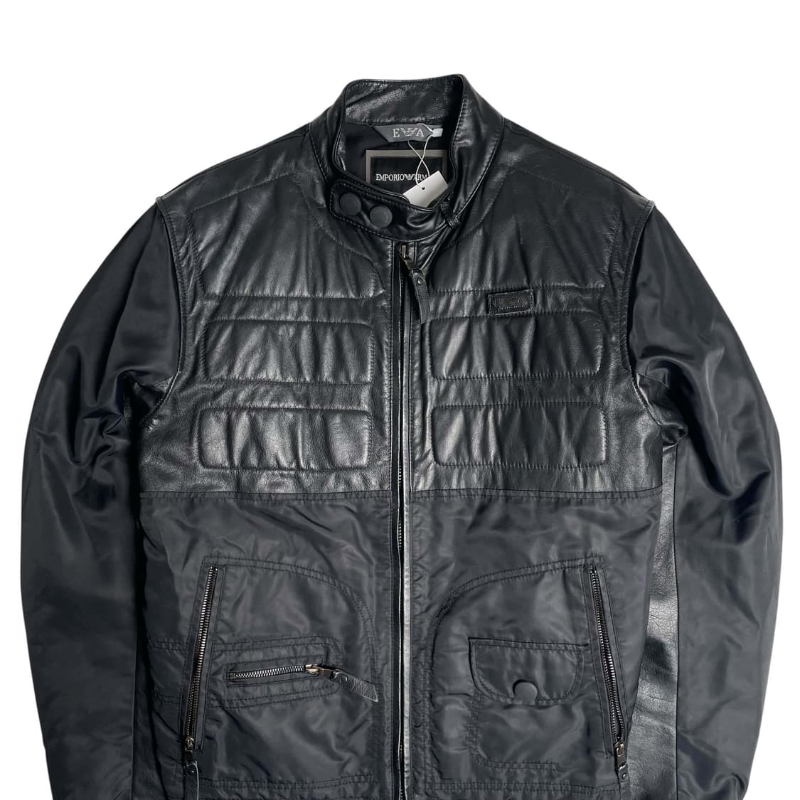 Emporio armani 레더 블럭 자켓 상품이미지2