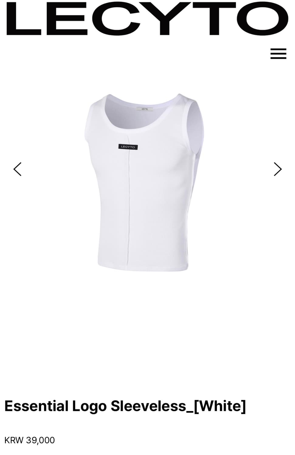 essential logo sleeveless 상품이미지1