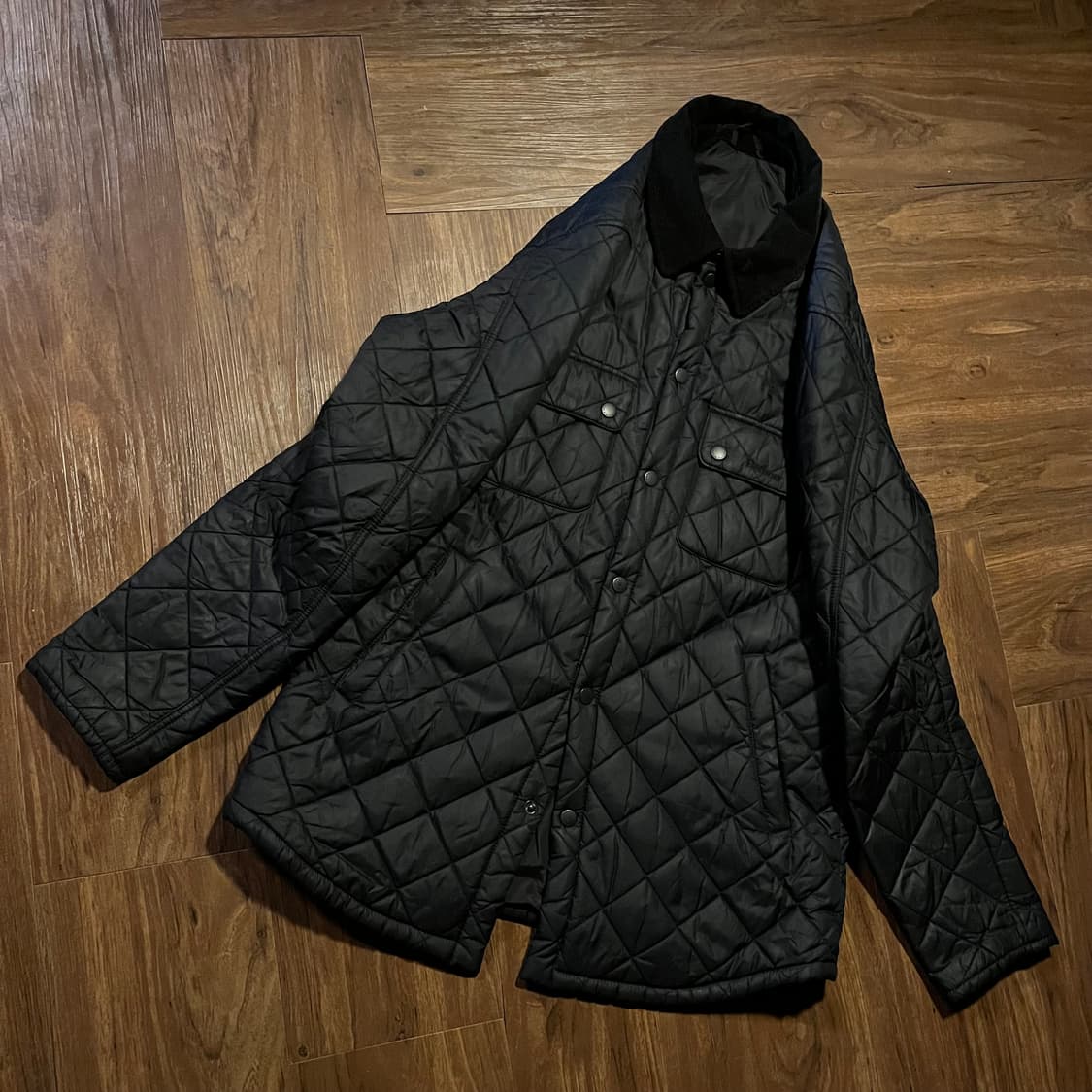 바버 Barbour 더블 포켓 퀼팅 집업 자켓 m 상품이미지2