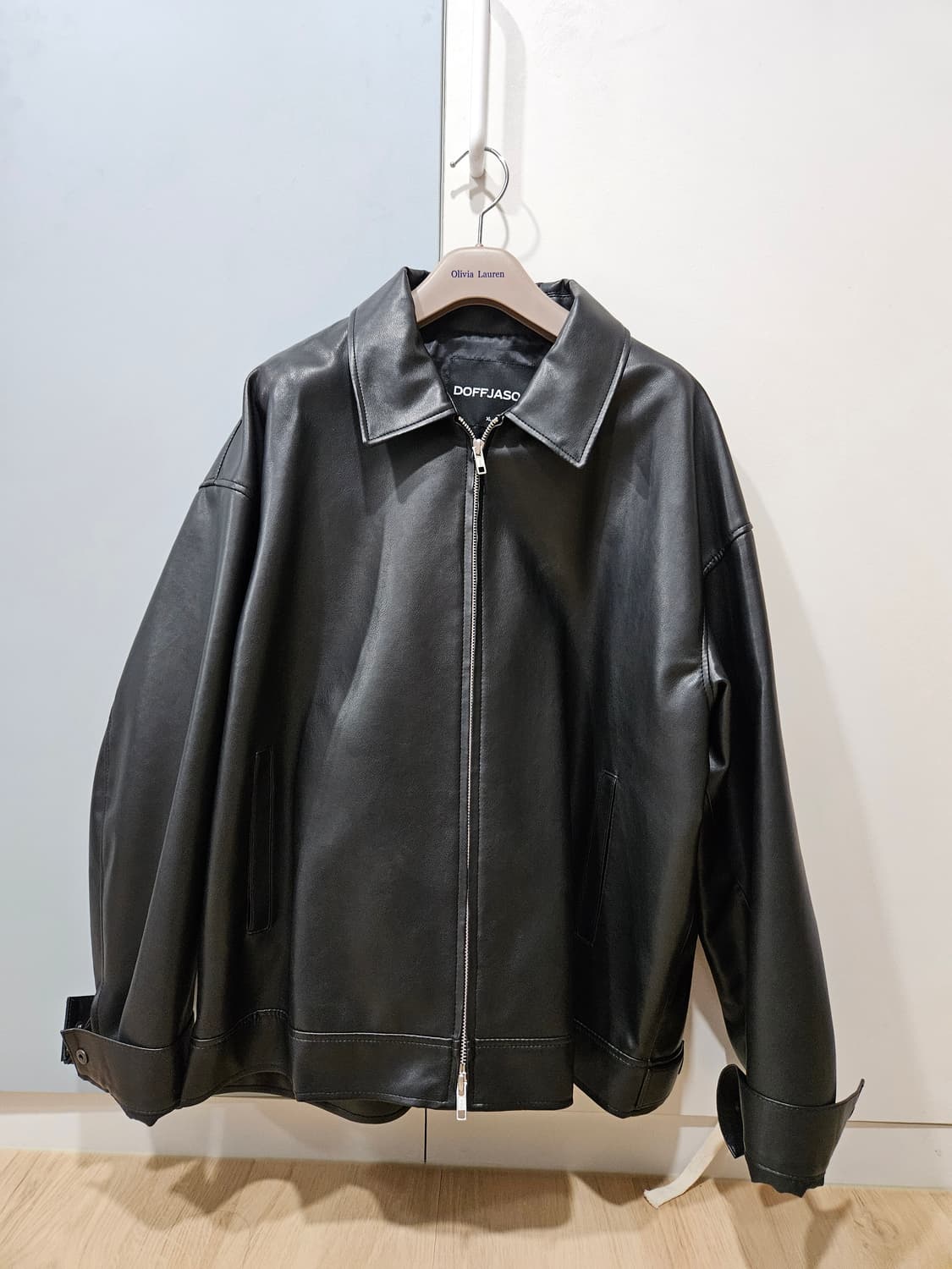 도프제이슨 오버핏 비건레더 싱글 자켓 XL 상품이미지4