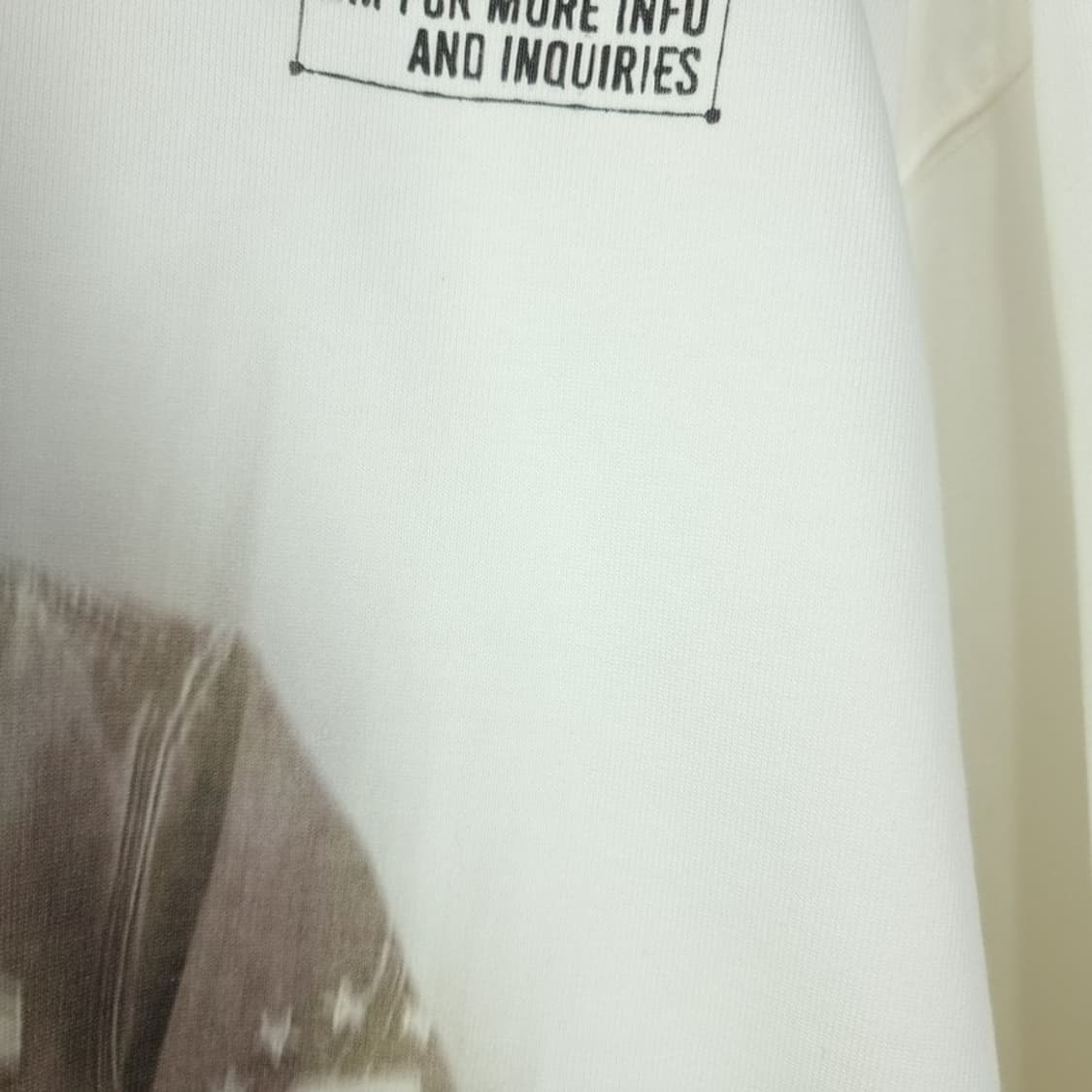 [빈티지] 그래픽 프린팅 오버사이즈 롱슬리브 긴팔티 아이보리 M20119 상품이미지6