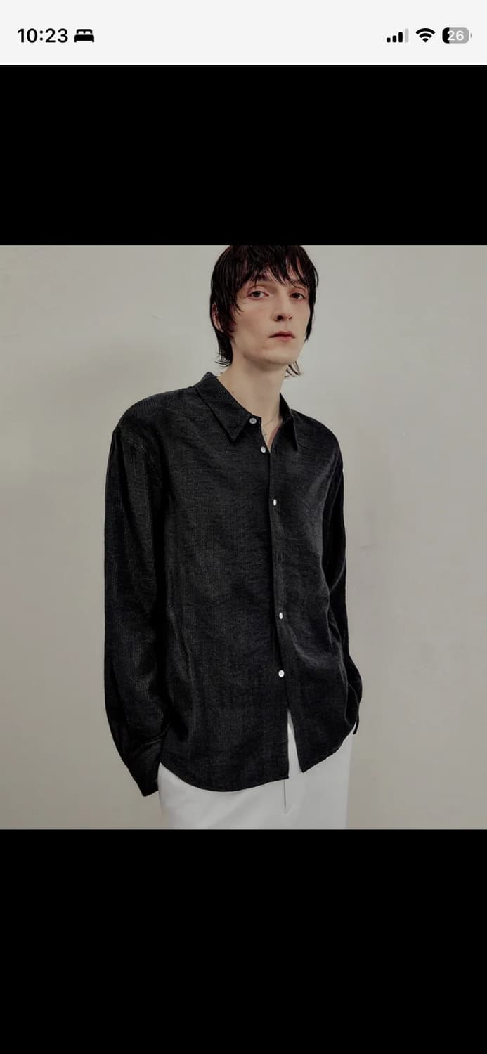 엘무드 실키 스트라이프 셔츠 상품이미지1