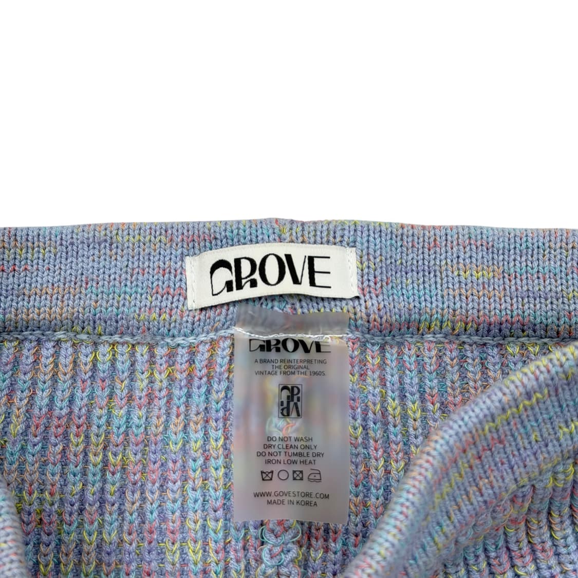 GROVE 그루브 차정원 피드 니트 팬츠 바지 블루 상품이미지2