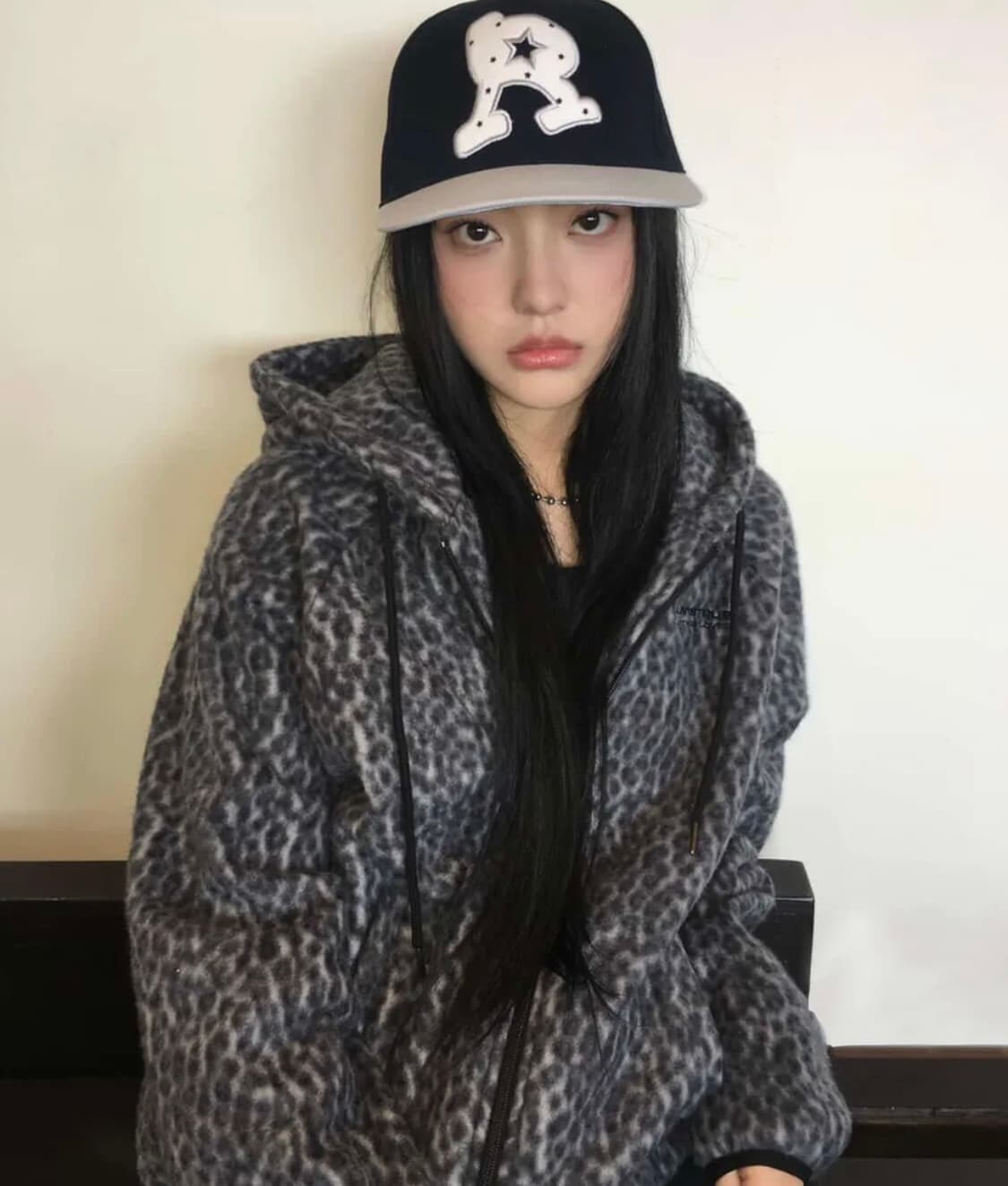 러브이즈트루 플리스 자켓 후드집업 레오파드 상품이미지1