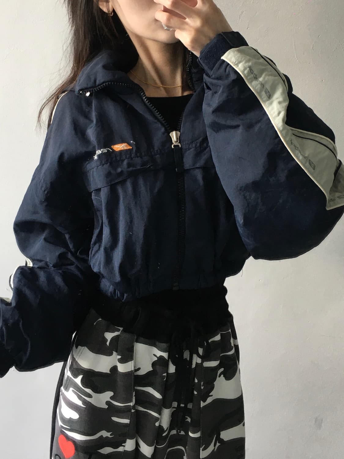 리복 크롭 후드자켓 상품이미지1