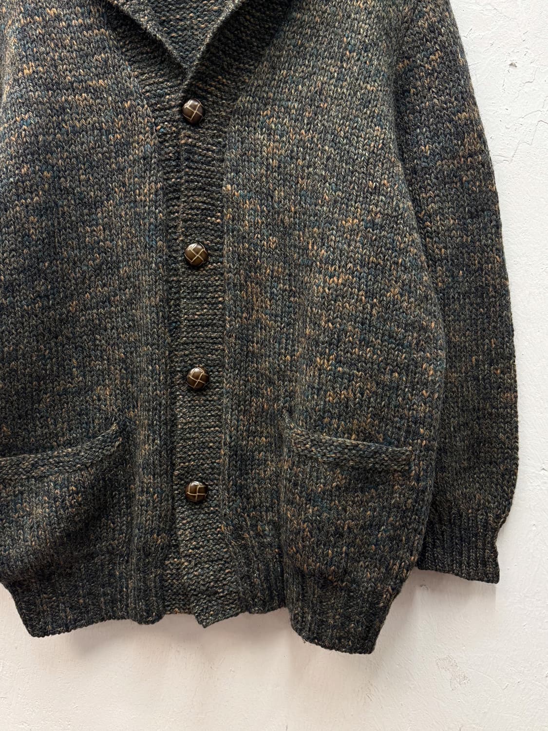 80-90s Vintage Wool Shawl Collar Knit Ca 상품이미지3
