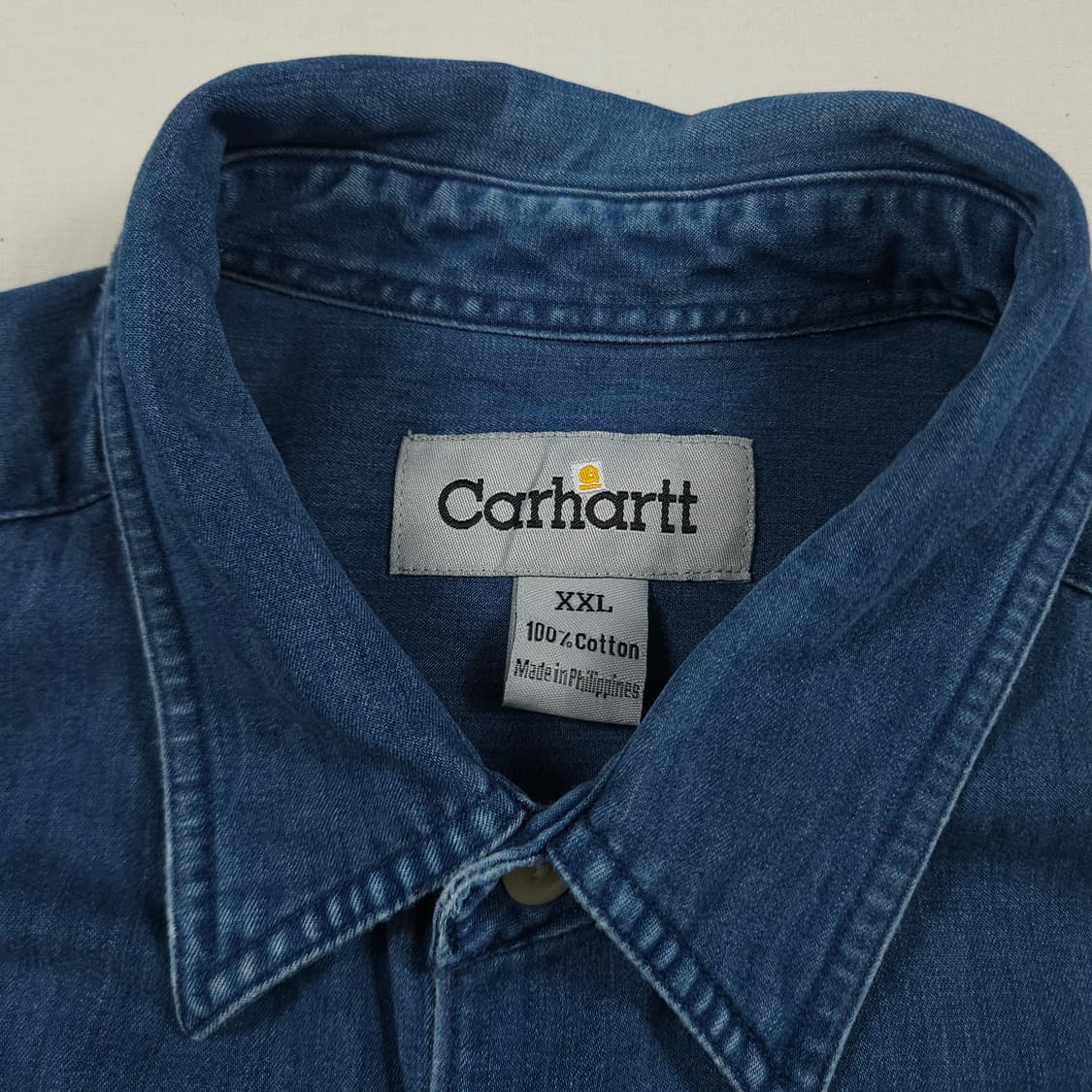 2XL(110) 칼하트 리워크 진청 데님셔츠 상품이미지4
