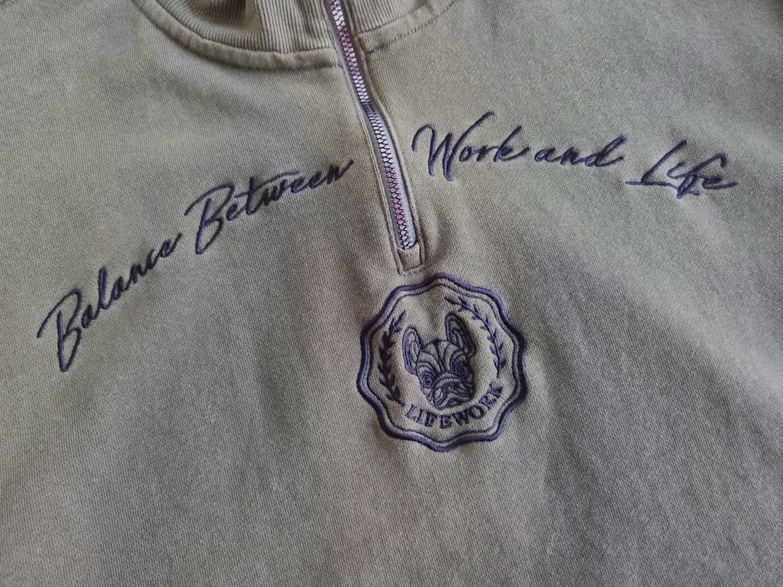 라이프워크 반집업 맨투맨 카키 F 상품이미지5