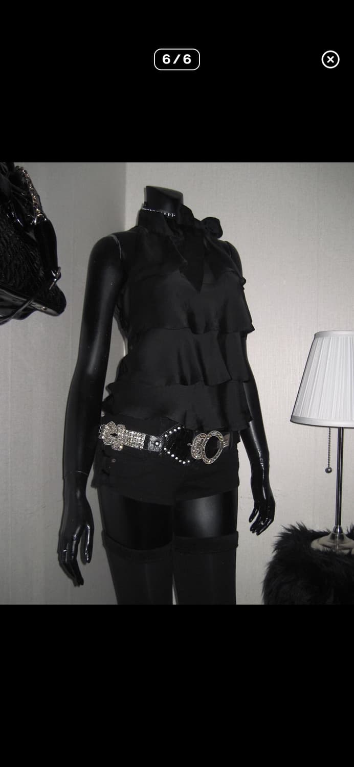 갸루 실크 블라우스 상품이미지6