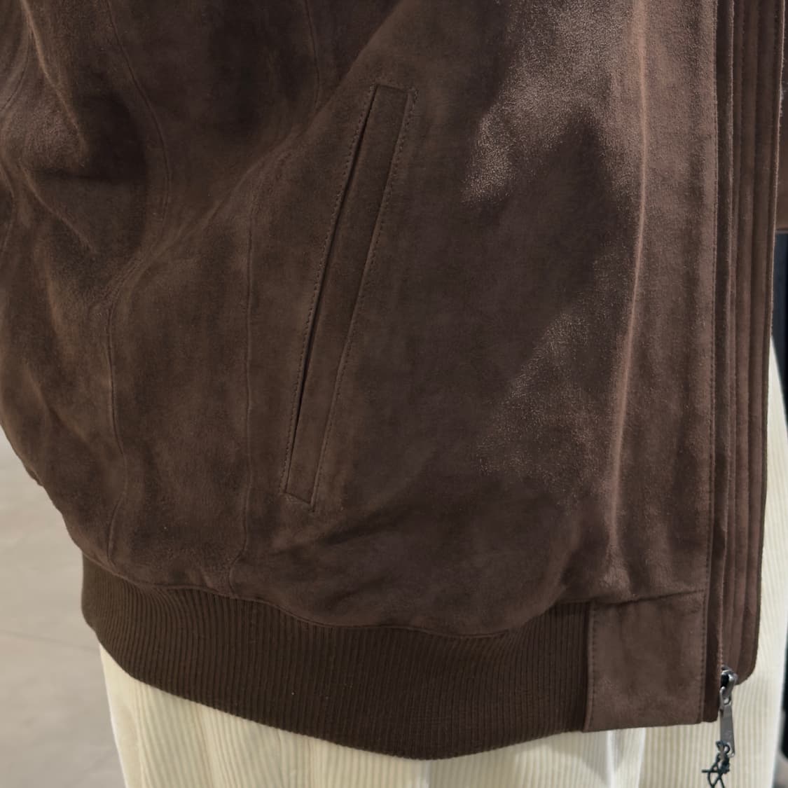 [새상품] 브룩스브라더스 염소가죽 스웨이드 집업 블루종 상품이미지8