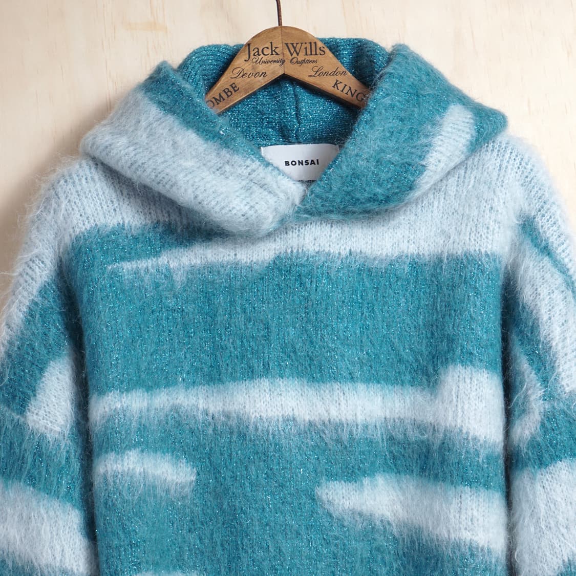 Bonsai 자카드 웨이브 니트 후드 상품이미지4