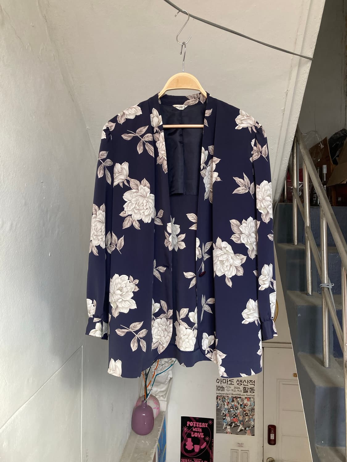 플라워 오버핏 레트로 자켓 상품이미지1